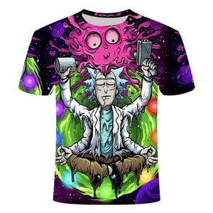 3D Rick and Morty Cartoon T-shirt