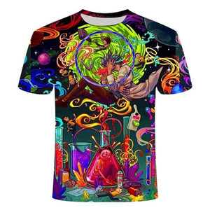 3D Rick and Morty Cartoon T-shirt