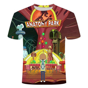 3D Rick and Morty Cartoon T-shirt