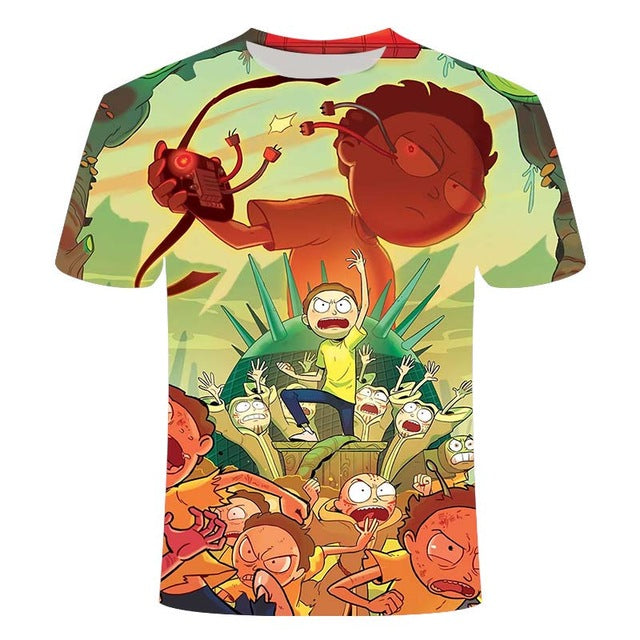 3D Rick and Morty Cartoon T-shirt