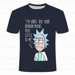 3D Rick and Morty Cartoon T-shirt