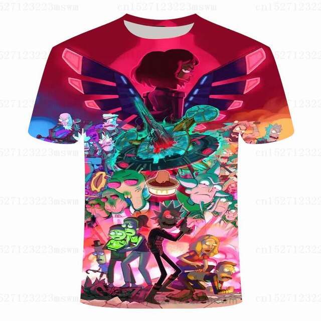 3D Rick and Morty Cartoon T-shirt