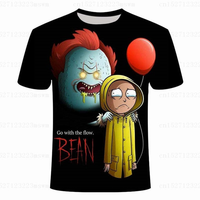 3D Rick and Morty Cartoon T-shirt