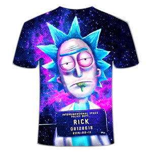 3D Rick and Morty Cartoon T-shirt