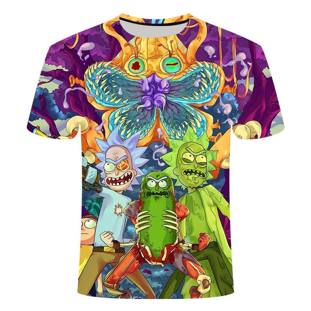 3D Rick and Morty Cartoon T-shirt