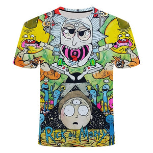 3D Rick and Morty Cartoon T-shirt