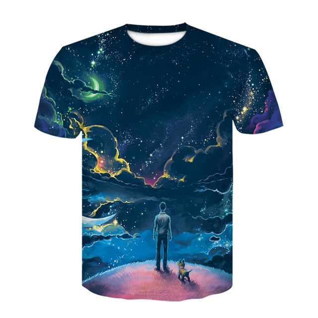 3D cartoon Rick And Morty T-shirt