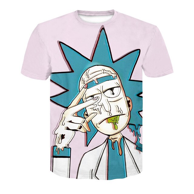 3D Cartoon Rick And Morty T-Shirt