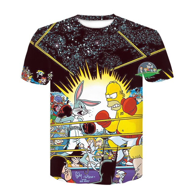 3D Cartoon Rick And Morty T-Shirt