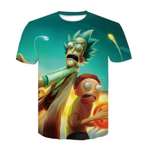 3D cartoon Rick And Morty T-shirt