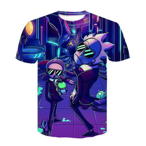 3D cartoon Rick And Morty T-shirt