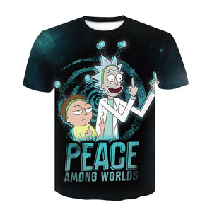 3D Cartoon Rick And Morty T-Shirt