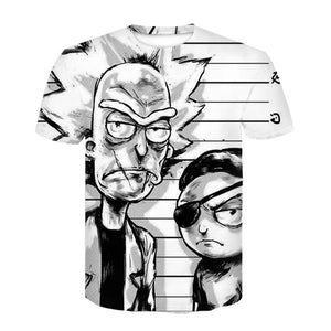 3D Cartoon Rick And Morty T-Shirt