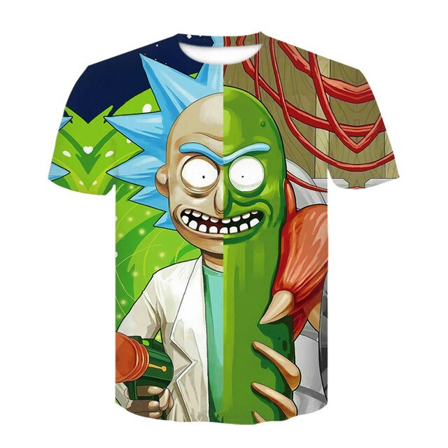 3D Cartoon Rick And Morty T-Shirt