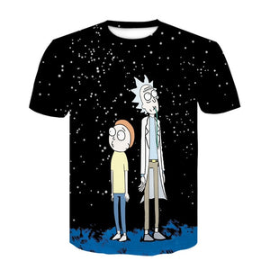 3D Cartoon Rick And Morty T-Shirt