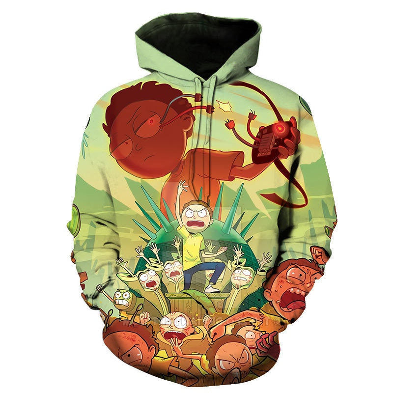 3D Rick and Morty Hoodies