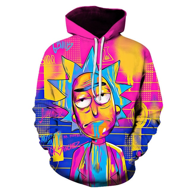 3D Rick and Morty Hoodies