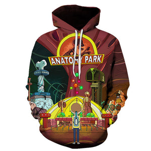 3D Rick and Morty Hoodies