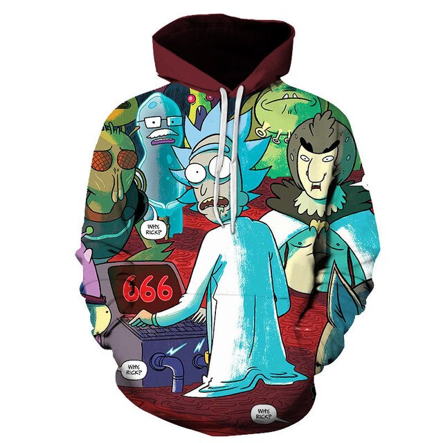 3D Rick and Morty Hoodies