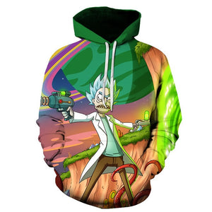 3D Rick and Morty Hoodies