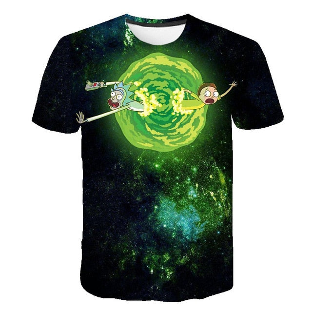 3D  Ricky And Morty Cartoon Tshirt