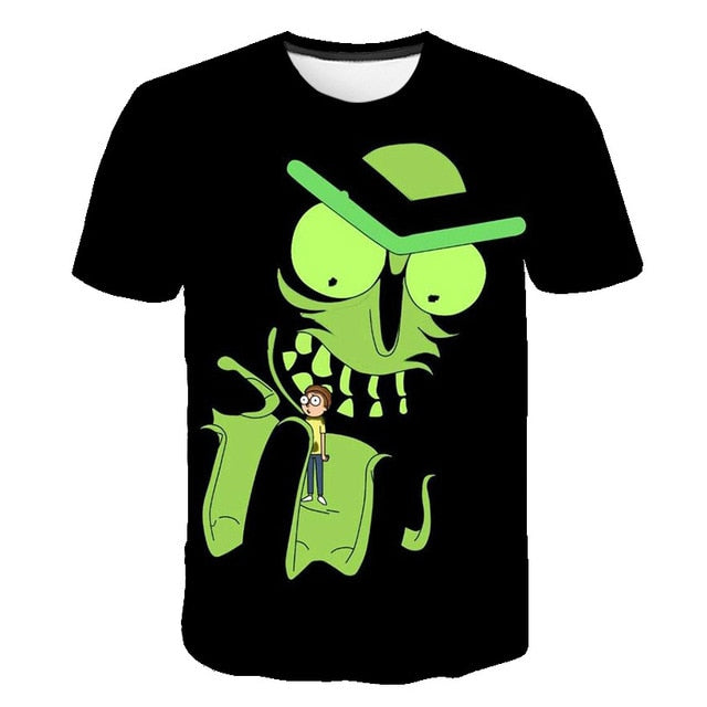 3D  Ricky And Morty Cartoon Tshirt