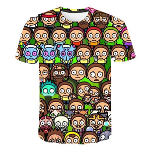 3D  Ricky And Morty Cartoon Tshirt