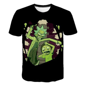 3D  Ricky And Morty Cartoon Tshirt