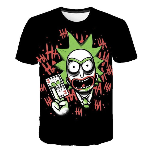 3D  Ricky And Morty Cartoon Tshirt