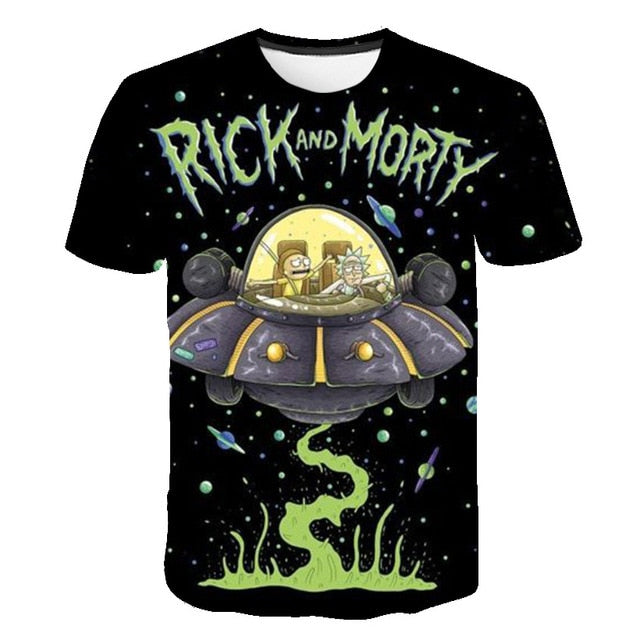 3D  Ricky And Morty Cartoon Tshirt