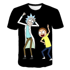 3D  Ricky And Morty Cartoon Tshirt