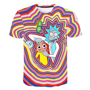 3D  Ricky And Morty Cartoon Tshirt