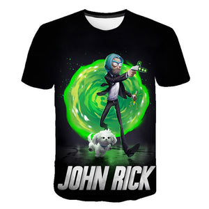 3D  Ricky And Morty Cartoon Tshirt