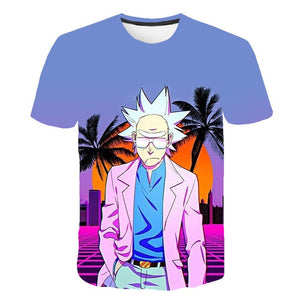 3D  Ricky And Morty Cartoon Tshirt