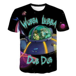 3D  Ricky And Morty Cartoon Tshirt