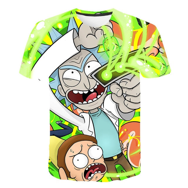 3D  Ricky And Morty Cartoon Tshirt