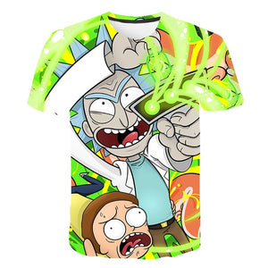 3D  Ricky And Morty Cartoon Tshirt