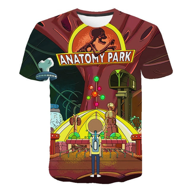 3D  Ricky And Morty Cartoon Tshirt