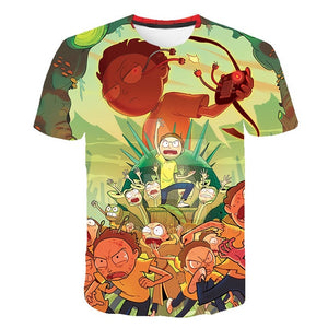 3D  Ricky And Morty Cartoon Tshirt