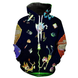 3D Rick and Morty Hoodies