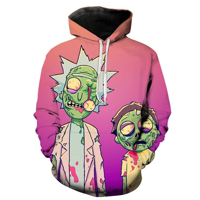 3D Rick and Morty Hoodies