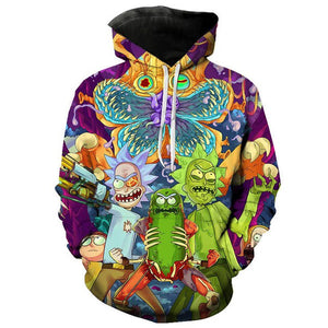 3D Rick and Morty Hoodies