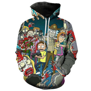 3D Rick and Morty Hoodies