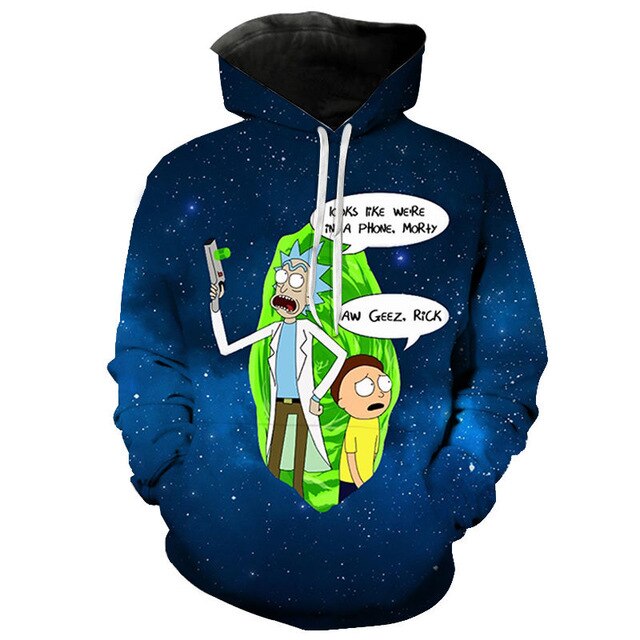 3D Rick and Morty Hoodies