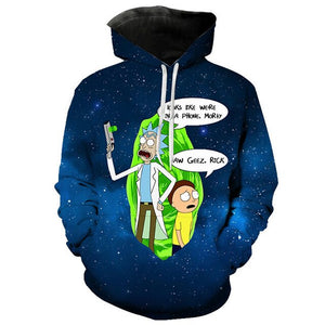 3D Rick and Morty Hoodies