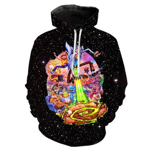 3D Rick and Morty Hoodies