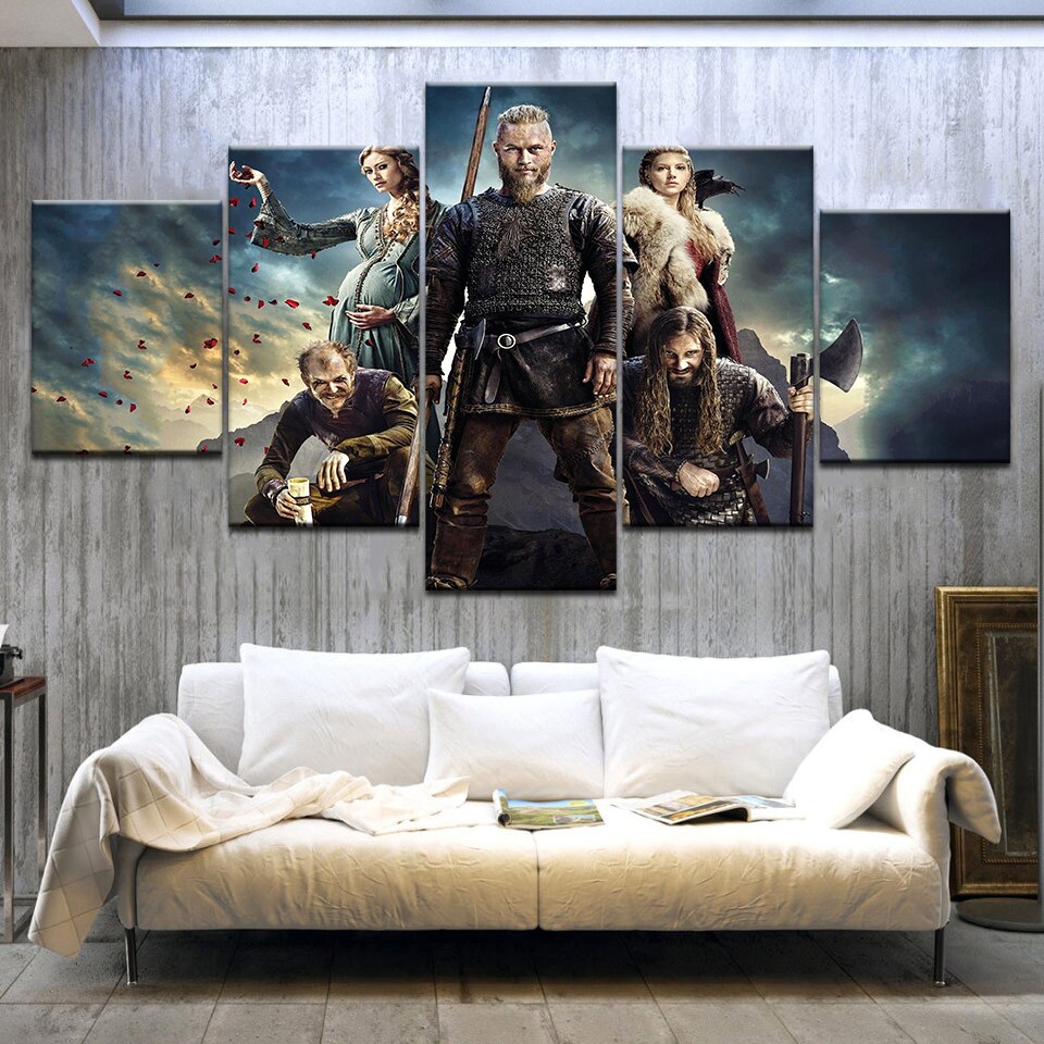 HD Viking Painting Wall Posters